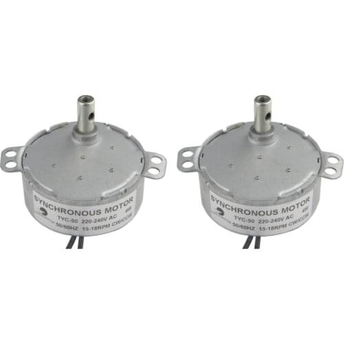 CHANCS Turntable Motor Synchronous Motor TYC-50 220V AC 15-18RPM 4W CW/CCW Electric Motor 2PCS