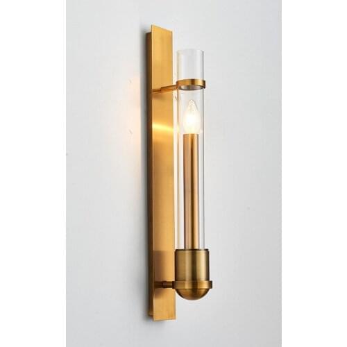 Postmodern crystal wall lamp simple wrought iron street lamp personality living room TV background wall bedroom bedside lighting