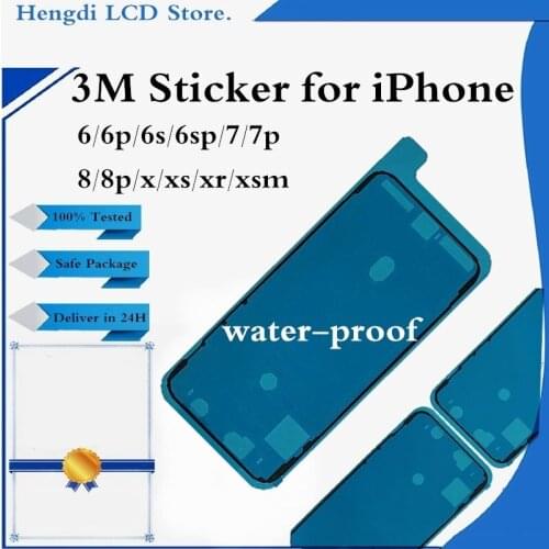 1PC 3M Waterproof Sticker For iPhone 6S 6SP 7 8 Plus X XS XR MAX Front Housing LCD Touch Screen Display Frame Adhesive Tape