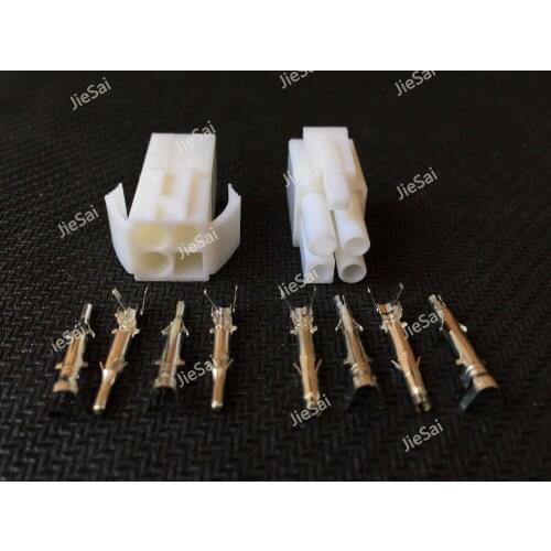 Female And Male Small Tamiya Connector Kits Mini Tamiya EL Socket Plug With 4 Way 4 Pin 4.5MM