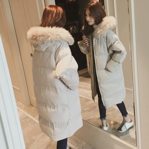 2020 Winter Pregnant Down Padded Jacket Thick Hooded Coats Winter Maternity Bread Quilted Clothes Korean Mid-length Over Knee