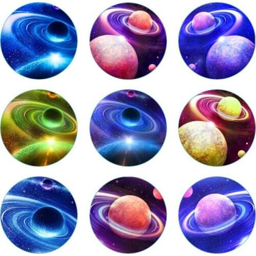 10pcs New design Galaxy Outer Space Earth Sun Planet,Universe Solar system 20mm Glass cabochon for DIY keychain Necklace
