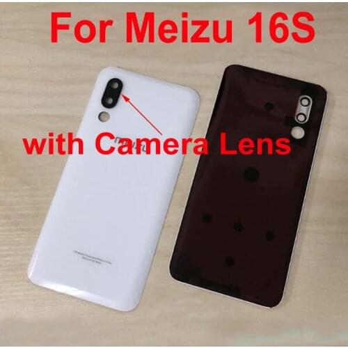 100% Fit Best Back Battery Cover Housing Door Rear Case with Camera Fame Glass Lens For Meizu 16S 16 S with STICKER Adhesive