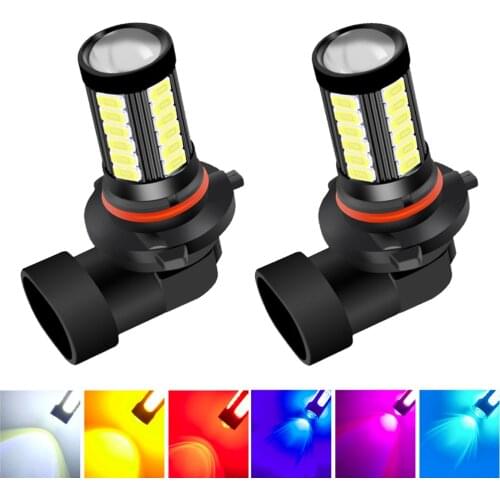 2x Car Fog Lamp H11 Led Lamp H7 9005 HB3 9006 HB4 H9 H8 H16 PSX24W PSX26W P13W White Yellow Ice Blue Red Car Led Fog Light Bulb