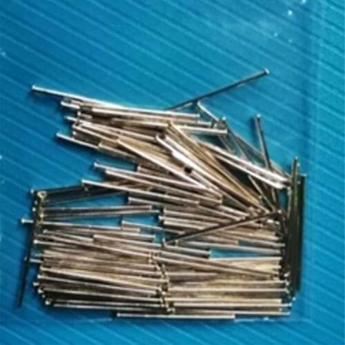 28pcs D0.6mm*15mm*1.1mm module power pin flat head cap straight needle gold-plating