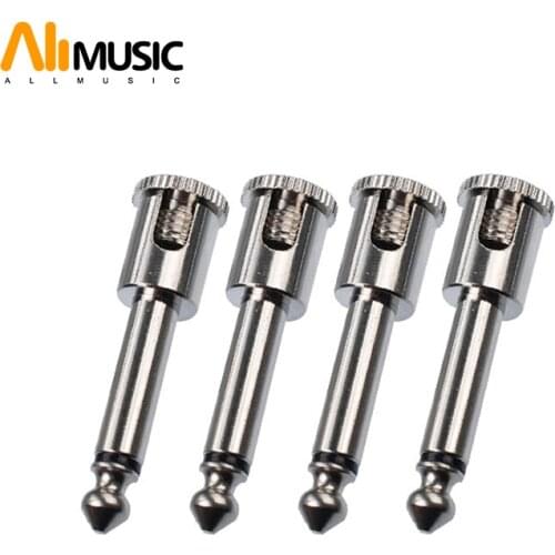 4Pcs/Lot DIY Strait Audio Solderless 6.35 Mono Plug Solder Free Plug guitar connector Chrome