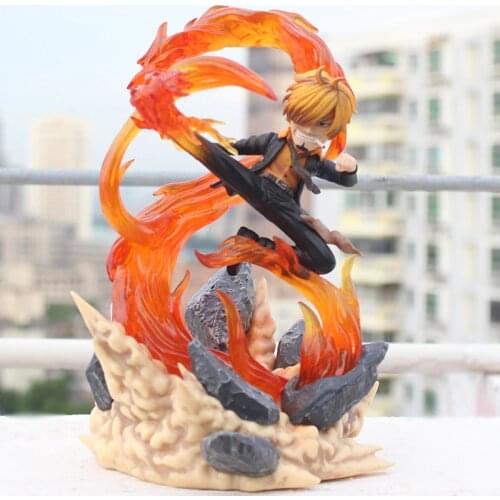 Anime One Piece Gk Mini Statue Sanji Battle Version Pvc Action Model Figure 22cm