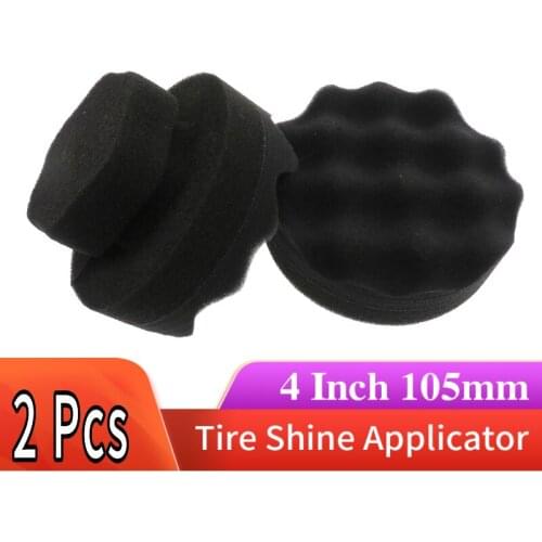 Tire Dressing Applicator, 2 Pack Tire Shine Applicator Dressing Pad - Perfect for Tire Detailing, Durable & Reusable Foam