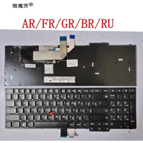 AR/FR/GR/BR/RU NEW Laptop Keyboard for Lenovo Thinkpad E550 E550C E555 E560 E565