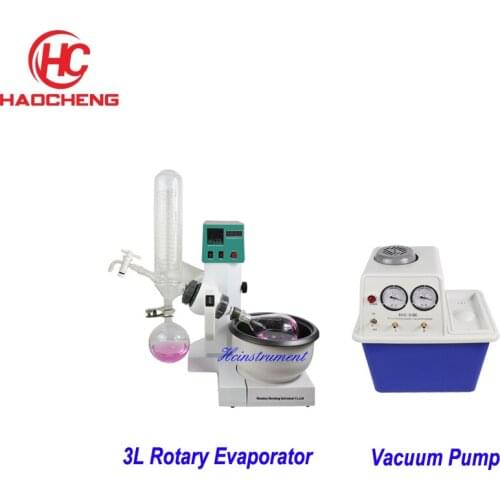 Free shipping,110V 220V Factory Sale 3L Rotary Vacuum Evaporator with Vacuum Pump
