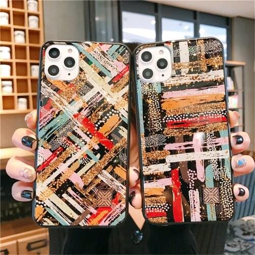 Gold Foil Sparkle Glitter Bling Cases For iPhone 12 11 Pro Max SE Soft TPU Cover For iPhone X XS Max XR 7 8 6s 6 Plus Phone Bags