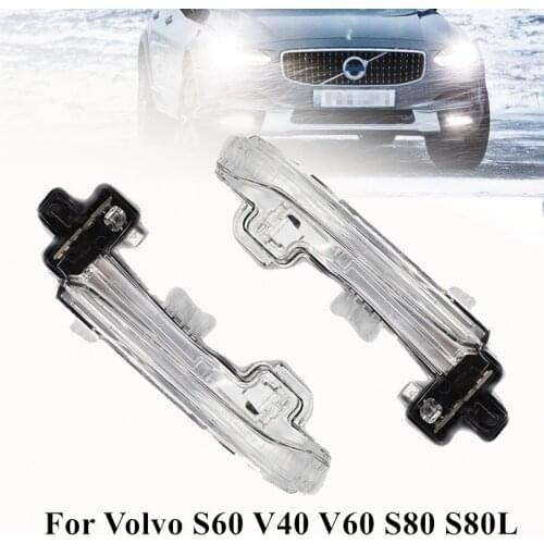 Car Side Rearview Mirror LED Turn Signal Lights Reversing Indicator Lamp for Volvo S60 V40 V60 S80 S80L Turn Signal Blinker