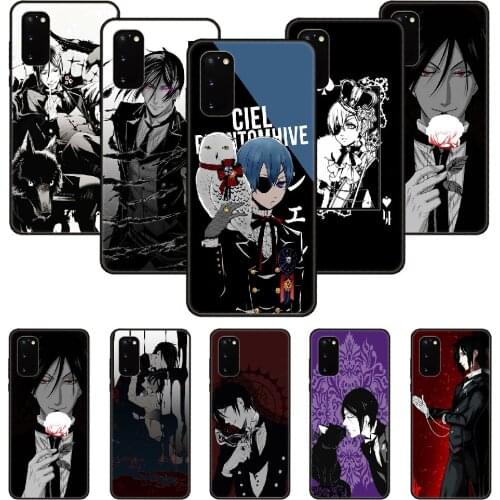 Phone Case For SamSung Galaxy S Note 10 20 7 6 9 8 Plus Edge E Ultra Lite Black Cover Etui Fashion Funda Art Anime Black Butler