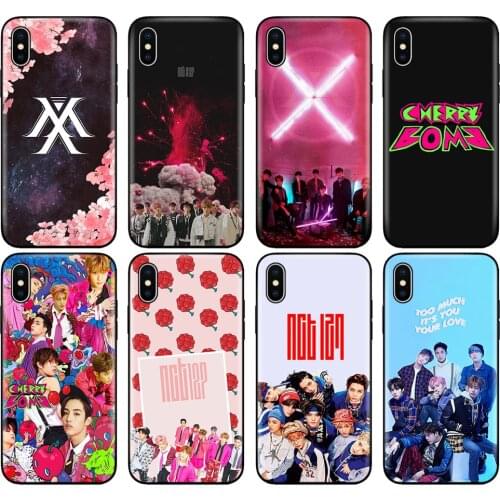 Black tpu case for iphone 5 5s SE 2020 6 6s 7 8 plus x 10 silicon cover for iphone XR XS 11 pro Max K.A.R.D MONSTA X NCT 127
