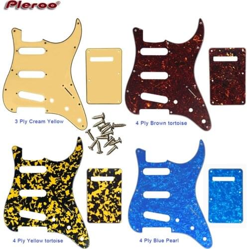 Pleroo Guitar Parts - For USA\ Mexico Fd Stratocaster 72' 11 Screw Hole Standard St & Back Plate Multicolor choice