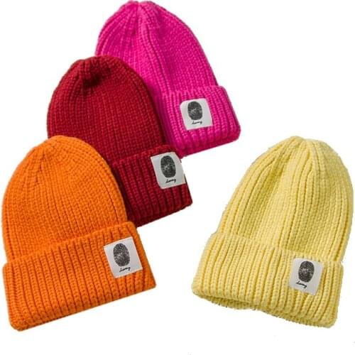 Baby beanie kids hat boy hats girls winter cap toddler soft knit caps children hat Big Bows Knitted Baby Girl Hat Solid Color