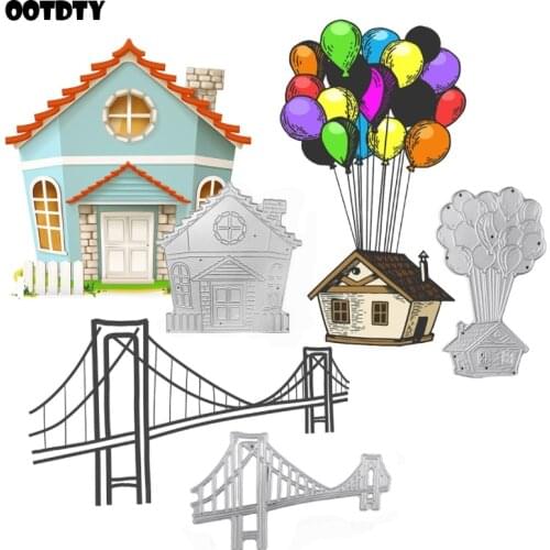 House Drawbridge Metal Cutting Dies Stencil Scrapbooking DIY Album Stamp Paper Card Embossing Decor Craft New Dies for 2021