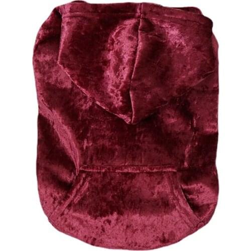 Pet Dog Clothes Pug Teddy Schnauzer Plus Fleece Hooded Sweater Small Dog Cat Autumn and Winter Clothes Bankstown Bulldogs