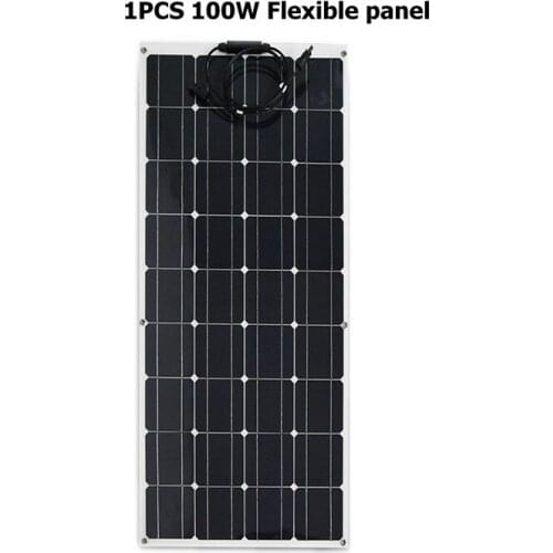 Solar Panel 100W Flexible 12V battery charger Monocrystalline solar cell for solar battery system kit