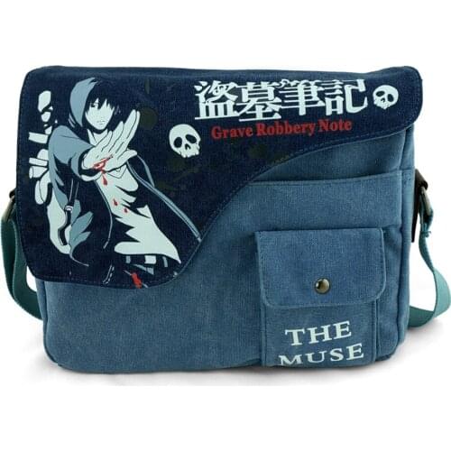 E-Mell Grave Robbery Note LOL Naruto Natsume One Piece SAO Tokyo Ghoul Totoro Itachi Single shoulder Message canvas bag