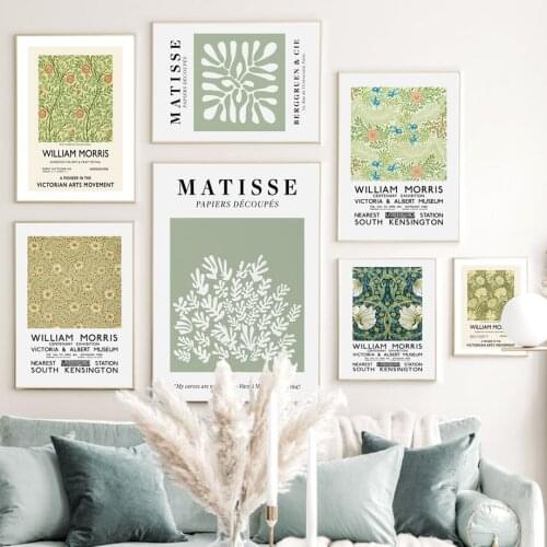 William Morris Garden Matisse Flower Leaf Nordic Posters And Prints Wall Art Canvas Painting Wall Pictures For Living Room Decor