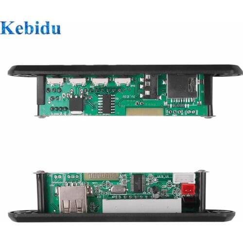 Kebidu DC 12V 5V MP3 WMA Decoder Board Wireless Bluetooth Audio Module USB FM TF Radio For Car MP3 Accessories MP3 Player