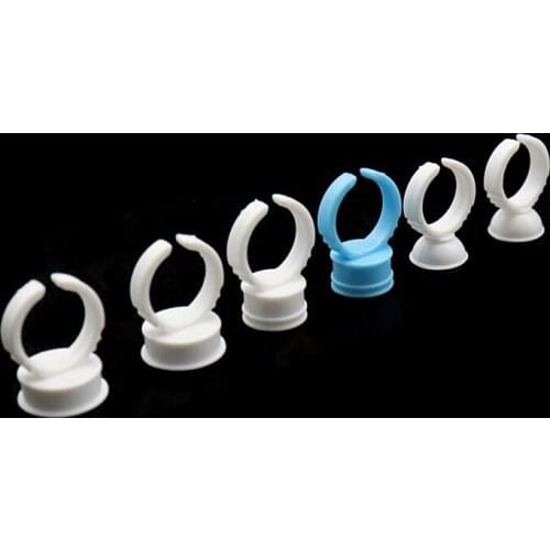 Wholesale 10pcs Disposable Eyelash Extension Glue Rings Holder Ring glue containerPallet For Eyelash Extension Tattoo Pigment