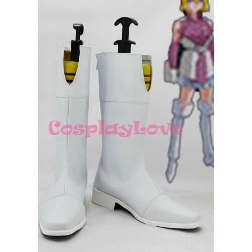 Mobile Suit Gundam SEED Stella Loussier White Cosplay Shoes Boots Hand Made Custom-made For Halloween Christmas CosplayLove