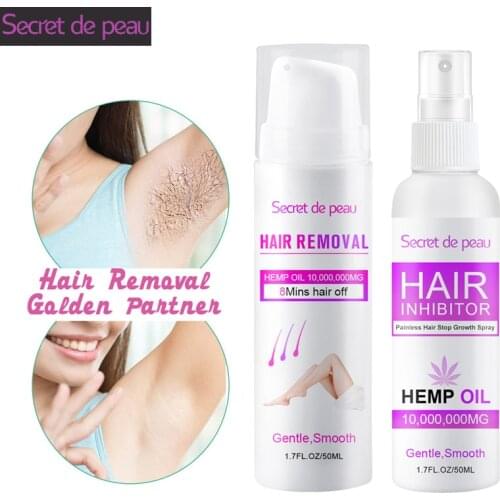 50ML Painless Hair Removal Cream Armpit Legs and Arms Skin Hair Removal Nourish Care Hair Growth Inhibitor Body Depilatory Cream