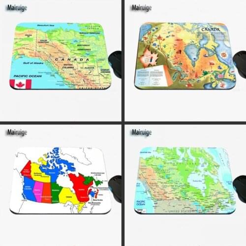 Mairuige Art Map Pattern Professional Printing Custom Laptop Fashion Non-slip Rubber Rectangular Gaming Mouse Pad