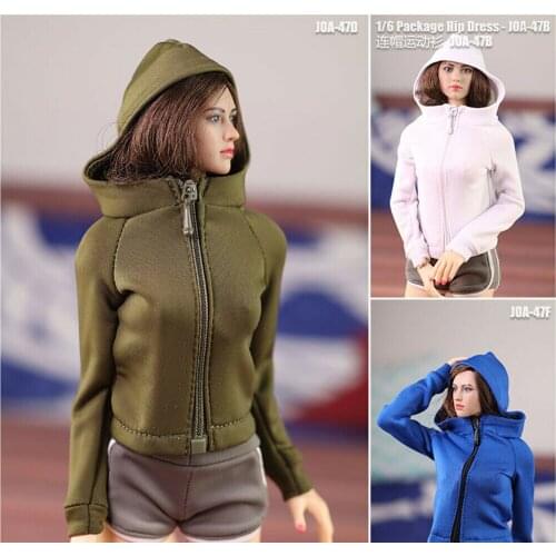 1/6 Scale Hooded Sweatshirt Model for 12" Female Body Action Figure Doll