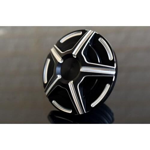 Motorcycle Cafe Racer CNC Aluminum Screw-In Flush Moun Fuel Gas Tank Cover Oil Cap Fit For Harley Sportster Dyna Black 1996-2016