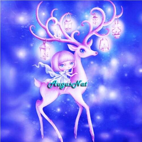 Cartoon diamond painting full square deer wall art diamond dotz 5d diy mosaic print on canvas diamond stickers kids paint toys