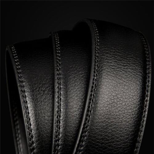 2021 New Mens Faux Leather Automatic Business Belt Replacing Waistband Without Buckle