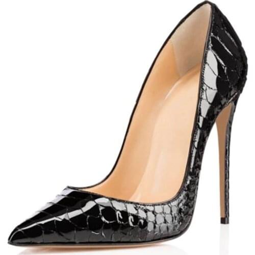 SHOFOO shoes.Beautiful womens shoes. About 12 cm high heels for women. Fashion shoes. Pointed toe pumps.SIZE:34-45