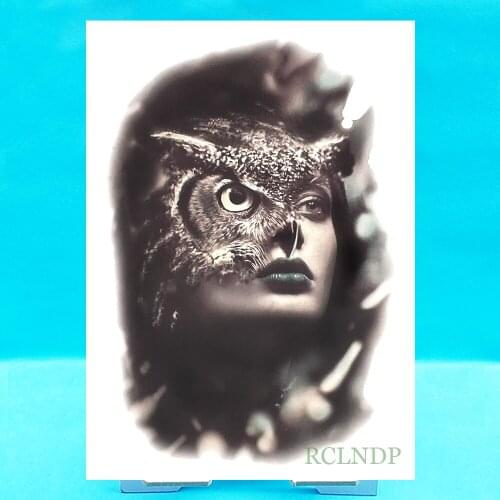 Waterproof Temporary Tattoo Sticker cool owl cat animal fake tatto flash tatoo tatouage temporaire Stickers for girl women men