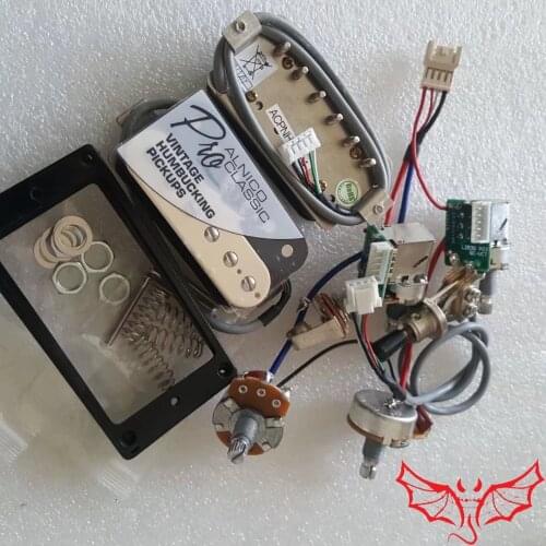 1 Set Original Epi Standard PRO Alnico zebra Humbucker Pickup With Push Pull Switch Potentiometers Guitar Wiring Harness
