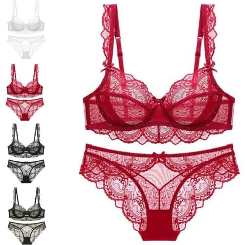 1 Set Fashion Seamless Ultra-thin Sexy Lace Adjustable Underwear Comfortable Thin Beauty Back Breathable Lingerie Bra Women Acce