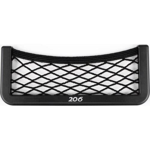 1pcs Car Seat Side Back Storage Net Bag Phone Holder Pocket Organizer for Peugeot 206 Accessories Car Styling