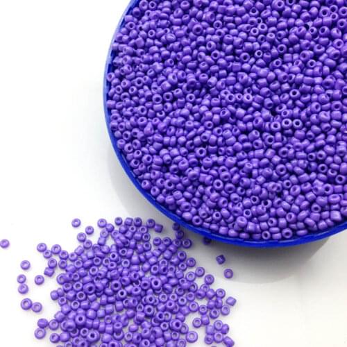 16g 1000pcs 2mm 12/0 Purple Neon Color Opaque Round Loose Spacer Beads Cezch Glass Seed Beads Handmade Jewelry DIY Garment Bead