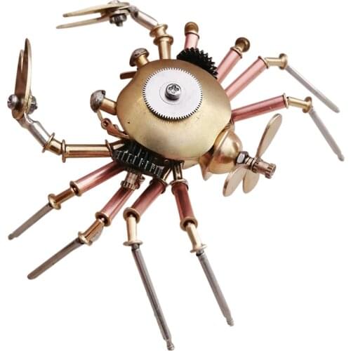 6 X 8.5 X 3.2cm 3D Metal Diy Assembly Model 3d Mechanical Testa Handicrafts Mechanical Model For Home Decor Gifts - Crab