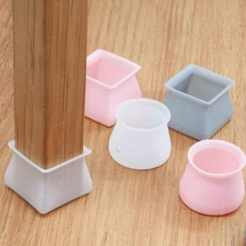 8pcs Table Chair Leg Silicone Cap Pad Furniture Table Feet Cover Floor Protector Household Leg Full Protection Chair Accessories