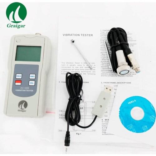 Vibration Tester AV-160B Portable Vibration Meter Software and USB Cable