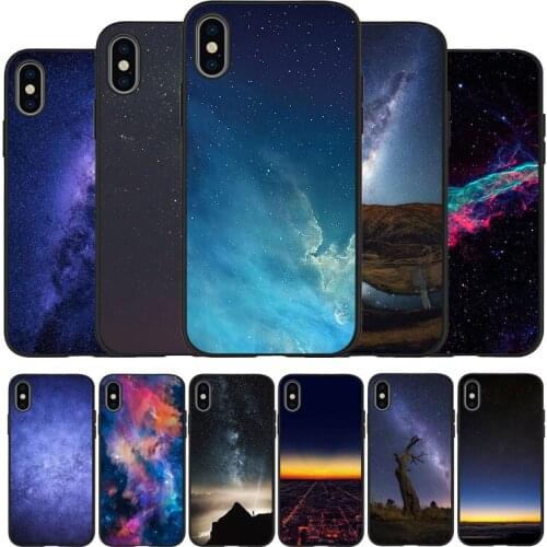 Starry Sky Cover black Phone Case For iPhone 11 XR XS Max 7 8 6 6S Plus 5 5S SE 2020 Back Cover For iPhone 11 Pro Shell