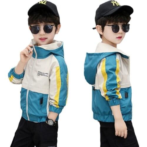Kids Clothes Boys' Spring Outer New Spring and Autumn Casual Childrens Jackets Boys Child Sports Tops 4-12 Ages