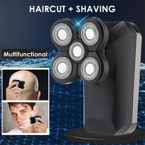 MenS Shaver Electric Razor Clipper Hair Trimmer Machine Wet-Dry Dual Use Electric Shaver For Men Bald Head Shaver Beard Trimmer
