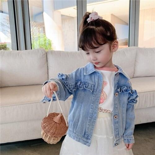 Loose Jean Jacket Spring Autumn Coat Girls Kids Outerwear Teenage Top Children Clothes School Long Sleeve High Quality