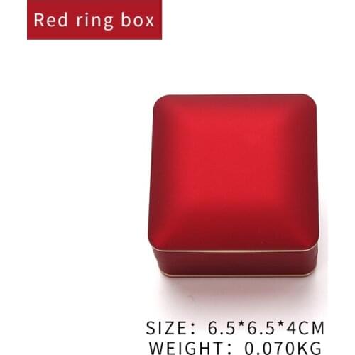 Red Diamond Ring Jewelry Packaging Storage Led Box Women Earring Pendent Jewellery Holder For Lover Wedding Engagement Gift Case