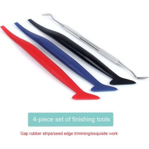 Car Film Tool Trimming 4-Piece Set of Gap Rubber Strip Processing Automobile Color Changing Film Edge Trimmer Edge Scraper