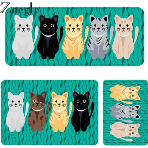 Cat Carpet for Entrance Doormat Hallway Floor Mat Anti Slip Absorbent Kitchen Mats Area Rugs Living Room Bedroom Floor Carpets